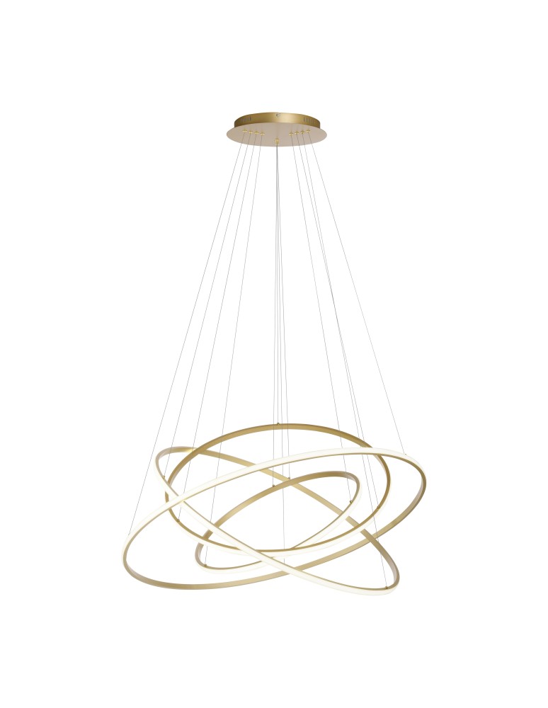 Pendant lamps - Paul Neuhaus Tessara Pendant with Remote Control with Light Color Control and Dimming Brass Matte 2124-60 - product kolory-swiatla.pl 1
