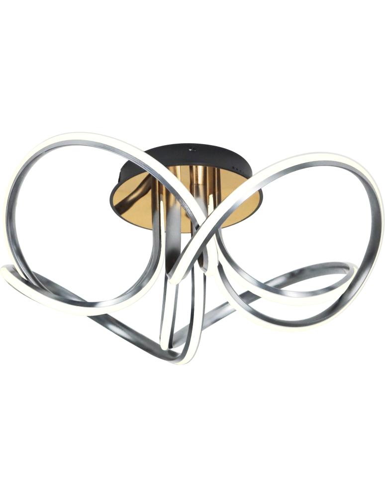 LED ceiling lamps - Zuma Line Abro Ceiling Modern Black/French Gold/Grey Mx5520-4-3Bbdt. - product kolory-swiatla.pl 1