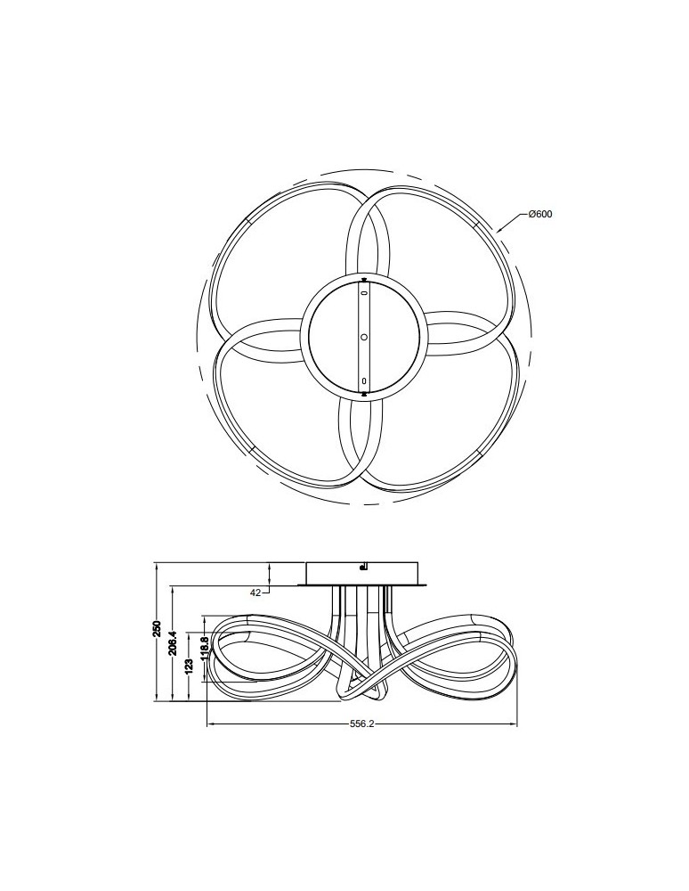 LED ceiling lamps - Zuma Line Abro Ceiling Modern Black/French Gold/Grey Mx5520-4-3Bbdt. - product kolory-swiatla.pl 3