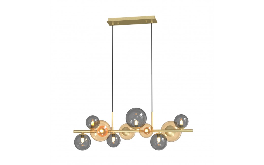 Zuma Line Villa Lampa Wisząca Złoty/Szary/Bursztynowy Md5918-10-Egn