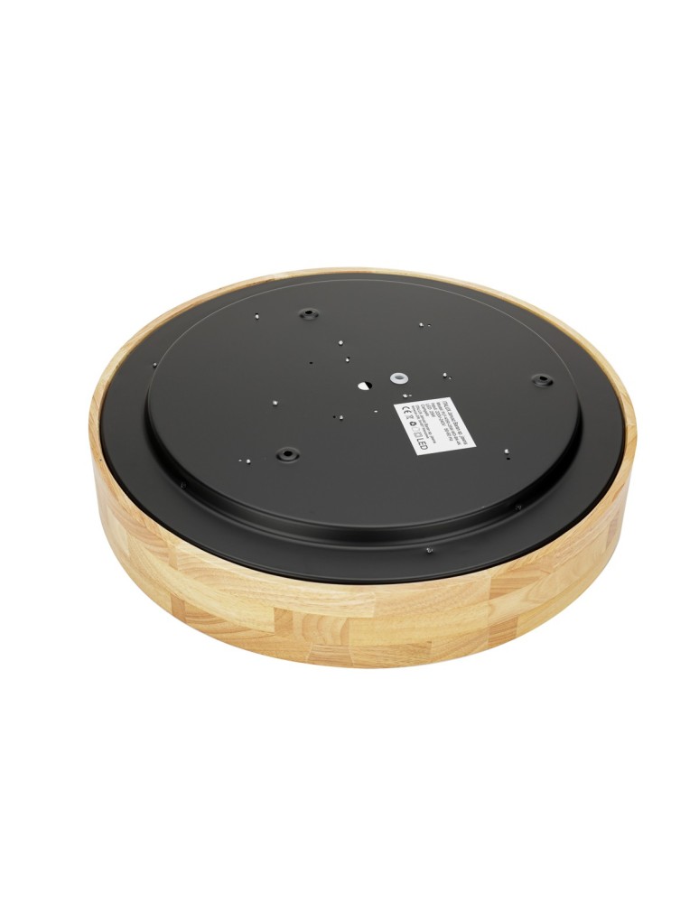 Wooden ceiling lamps - Italux Campelo Plafond Wooden, Black 1xLED 25W 4000K PLF-4350-25W-WD-BK-4K - product kolory-swiatla.pl 3