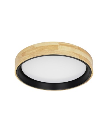 Italux Campelo Plafond Wooden, Black 1xLED 25W 4000K PLF-4350-25W-WD-BK-4K