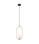 Pendant lamps spheres - Italux Lupus Pendant Antique Bronze, White 1xG9 25W PND-3965-1-BRO - product 2