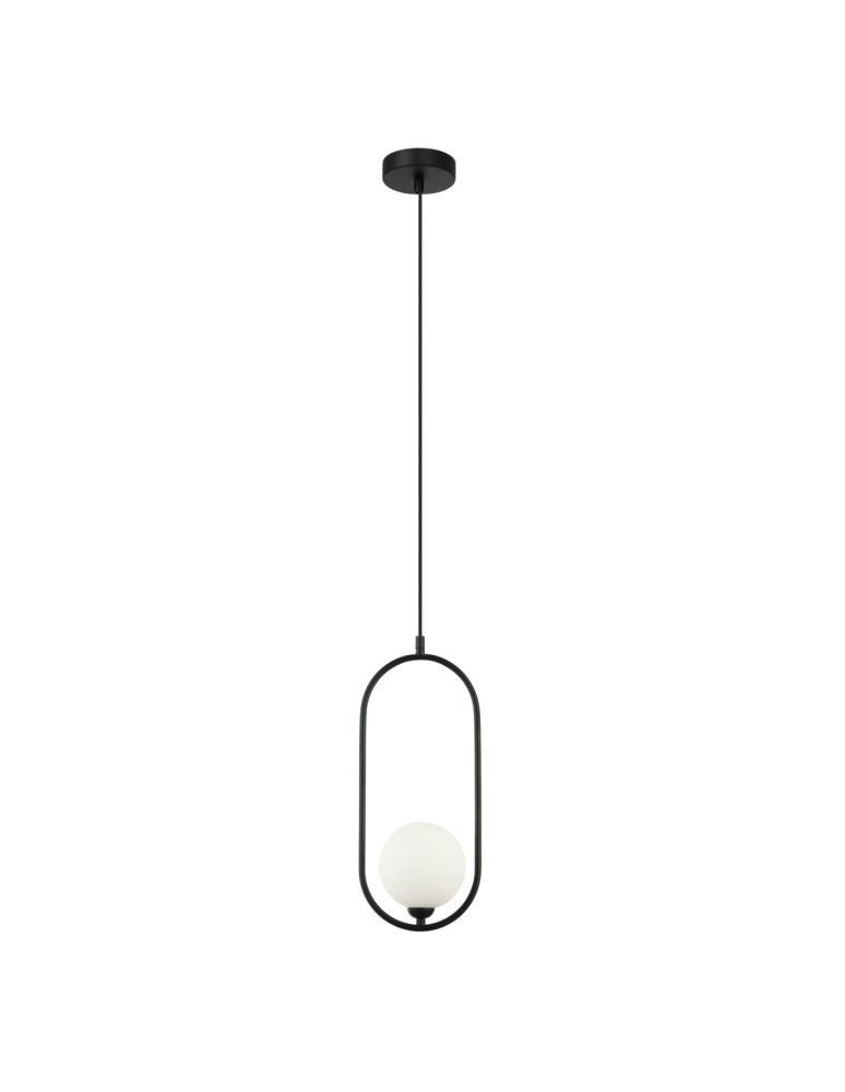 Pendant lamps spheres - Italux Lupus Pendant Black, white 1xG9 25W PND-3965-1-BK - product kolory-swiatla.pl 2