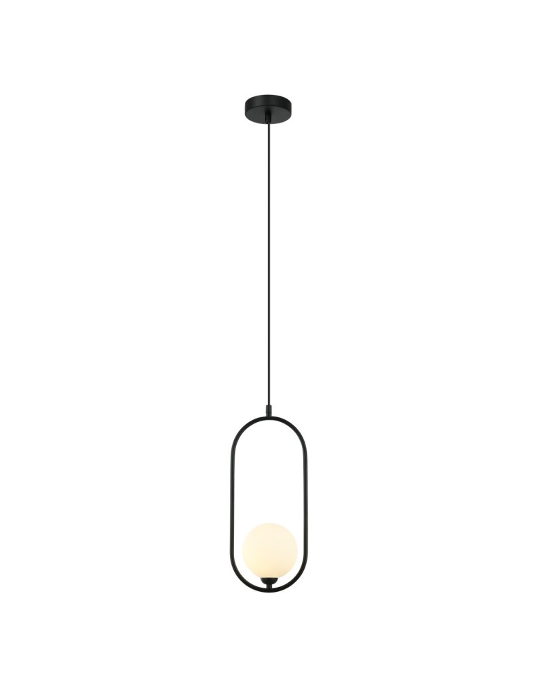 Pendant lamps spheres - Italux Lupus Pendant Black, white 1xG9 25W PND-3965-1-BK - product kolory-swiatla.pl 1