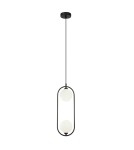 Pendant lamps spheres - Italux Lupus Pendant Black, white 2xG9 25W PND-3965-2-BK - product 2