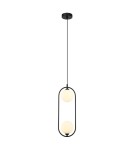 Pendant lamps spheres - Italux Lupus Pendant Black, white 2xG9 25W PND-3965-2-BK - product 1