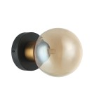 Wall lamps spheres - Italux Bletter Wall lamp Black, Amber 1xG9 25W WL-5225-1-BRO-AMB - product 2