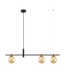 Pendant lamps over the island - Italux Bletter Pendant Black, Amber 3xG9 25W PND-5225-3-BK-AMB - product 1