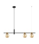 Pendant lamps over the island - Italux Bletter Pendant Black, Amber 3xG9 25W PND-5225-3-BK-AMB - product 2