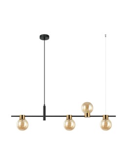 Italux Bletter Pendant Black, Amber 4xG9 25W PND-5225-4-BK-AMB