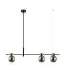 Pendant lamps over the island - Italux Bletter Pendant Black, Smoked 3xG9 25W PND-5225-3-BK-SG - product 1