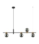 Pendant lamps over the island - Italux Bletter Pendant Black, Smoked 4xG9 25W PND-5225-4-BK-SG - product 1