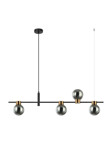 Italux Bletter Pendant Black, Smoked 4xG9 25W PND-5225-4-BK-SG
