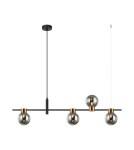 Pendant lamps over the island - Italux Bletter Pendant Black, Smoked 4xG9 25W PND-5225-4-BK-SG - product 2