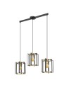 Italux Primero Pendant Gold, matte black 3xE27 60W PND-44003-3-BK-GD