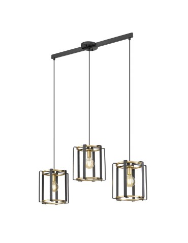 Italux Primero Pendant Gold, matte black 3xE27 60W PND-44003-3-BK-GD - product 2