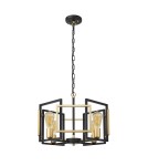 Chandeliers - Italux Primero Pendant Gold, matte black 4xE27 60W PND-44003-4-BK-GD - product 2