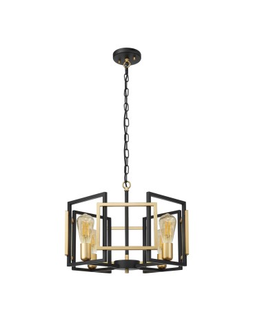 Italux Primero Wisząca Złoty, czarny mat 4xE27 60W PND-44003-4-BK-GD - produkt 2
