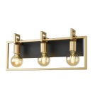 Wall lamps - Italux Primero Wall lamp Gold, matte black 3xE27 60W WL-44003-3-BK-GD - product 1