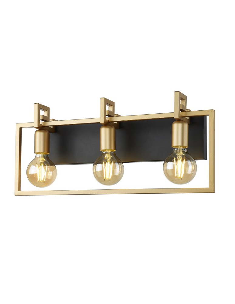 Wall lamps - Italux Primero Wall lamp Gold, matte black 3xE27 60W WL-44003-3-BK-GD - product kolory-swiatla.pl 1