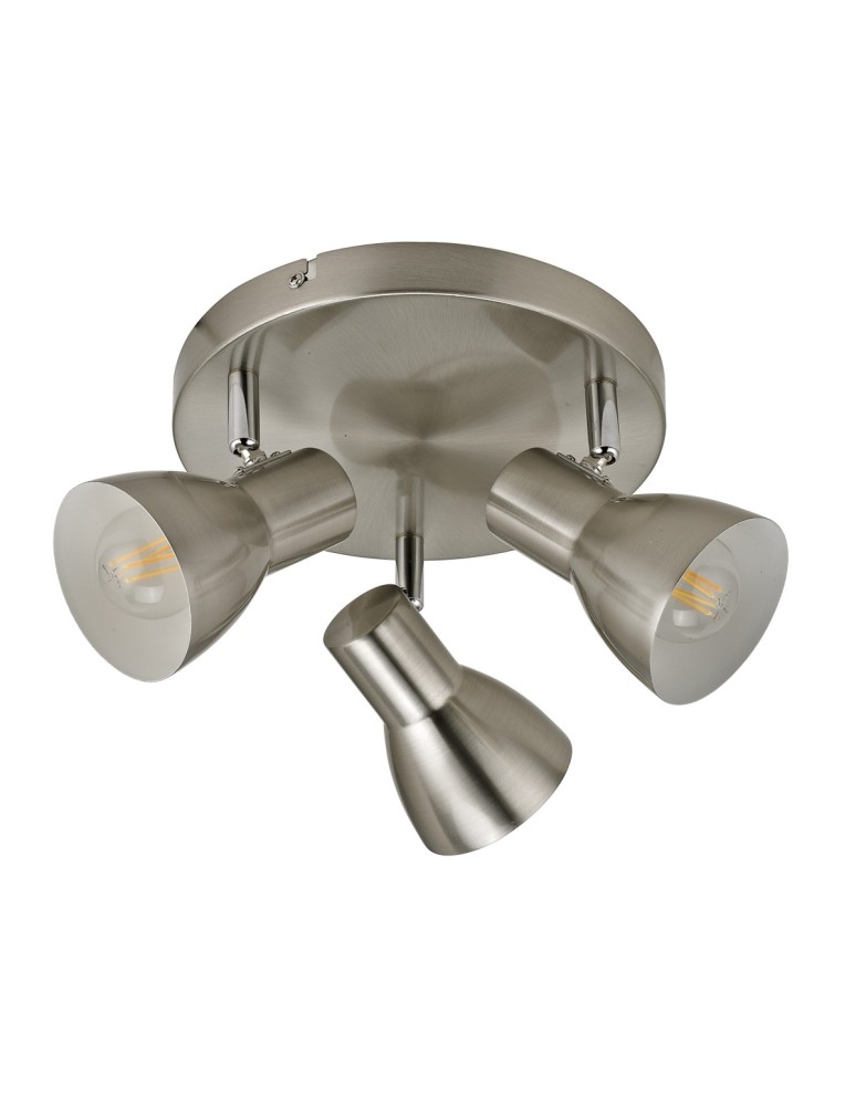 Spotlight ceiling lamps - Italux Riado Spotlight/Spot Satin Nickel 3xE14 40W SPL-3422-3-SN - product kolory-swiatla.pl 2