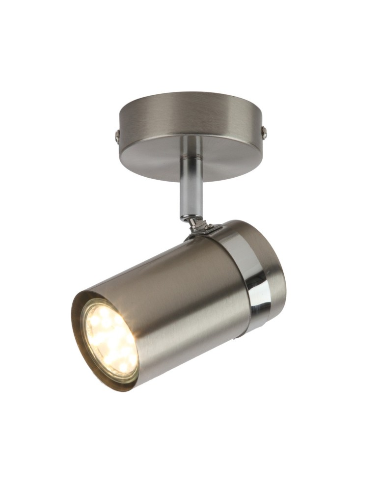 Spotlight ceiling lamps - Italux Palmoni Spotlight/Spot Satin Nickel, Chrome 1xGU10 35W SPL-2024-1 - product kolory-swiatla.pl 1