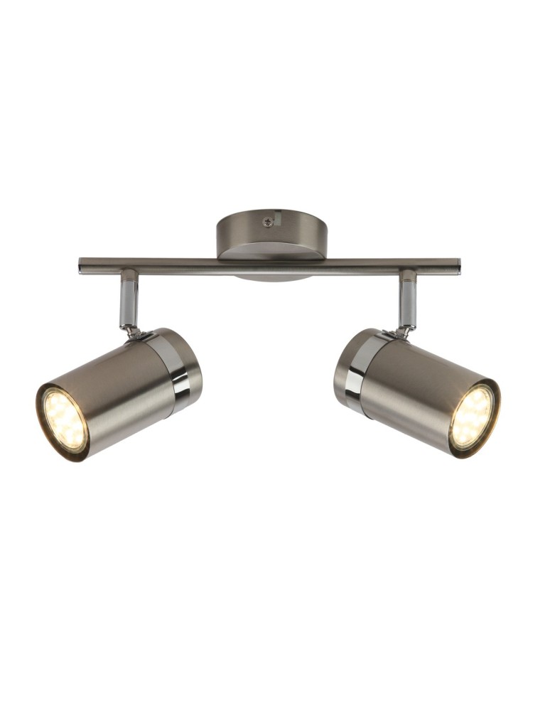 Spotlight ceiling lamps - Italux Palmoni Spotlight/Spot Satin Nickel, Chrome 2xGU10 35W SPL-2024-2 - product kolory-swiatla.pl 1
