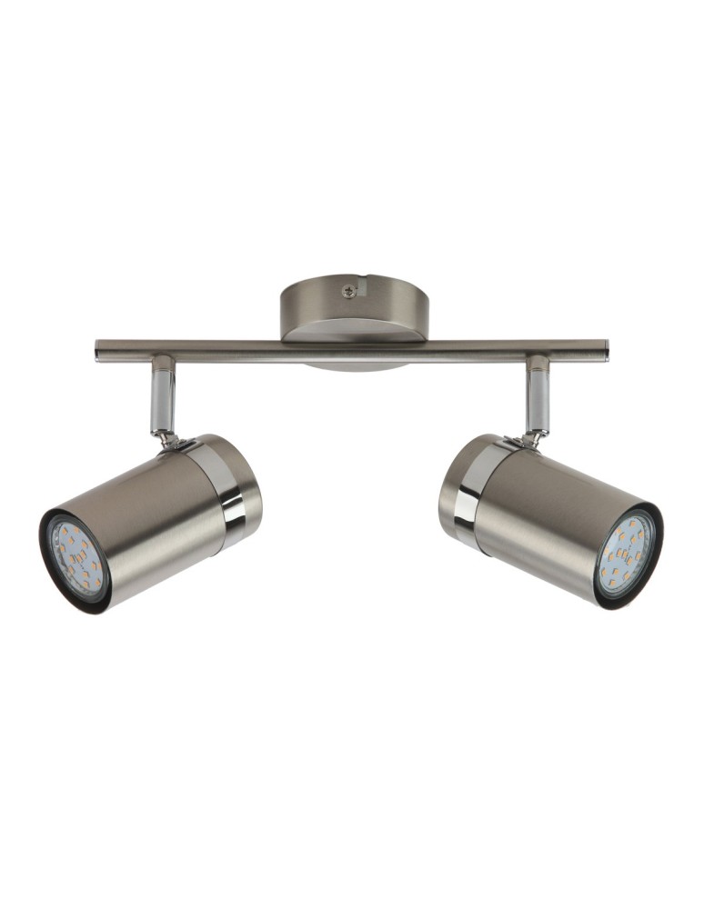 Spotlight ceiling lamps - Italux Palmoni Spotlight/Spot Satin Nickel, Chrome 2xGU10 35W SPL-2024-2 - product kolory-swiatla.pl 2