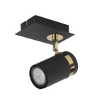 Spotlight ceiling lamps - Italux Verano Spotlight/Spot Black matte, gold chrome 1xGU10 35W SPL-2031-1 - product 2