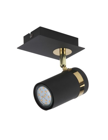 Italux Verano Spotlight/Spot Black matte, gold chrome 1xGU10 35W SPL-2031-1 - product 2