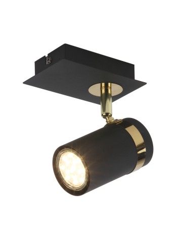 Italux Verano Spotlight/Spot Black matte, gold chrome 1xGU10 35W SPL-2031-1