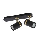 Spotlight ceiling lamps - Italux Verano Spotlight/Spot Black matte, gold chrome 2xGU10 35W SPL-2031-2 - product 2