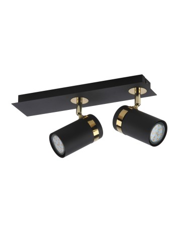 Italux Verano Spotlight/Spot Black matte, gold chrome 2xGU10 35W SPL-2031-2 - product 2