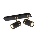 Spotlight ceiling lamps - Italux Verano Spotlight/Spot Black matte, gold chrome 2xGU10 35W SPL-2031-2 - product 1