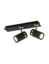 Italux Verano Spotlight/Spot Black matte, gold chrome 2xGU10 35W SPL-2031-2