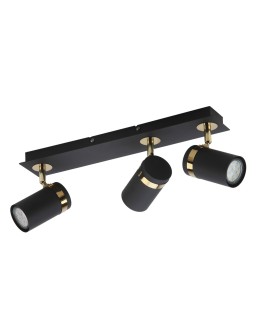 Italux Verano Spotlight/Spot Black matte, gold chrome 3xGU10 35W SPL-2031-3 - product 2