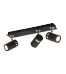 Spotlight ceiling lamps - Italux Verano Spotlight/Spot Black matte, gold chrome 3xGU10 35W SPL-2031-3 - product 1