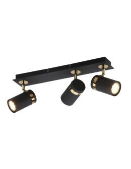 Italux Verano Spotlight/Spot Black matte, gold chrome 3xGU10 35W SPL-2031-3