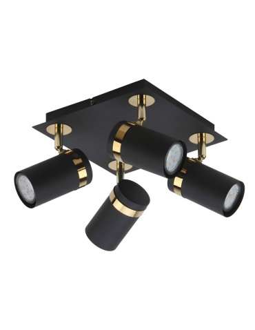 Italux Verano Reflektor/Spot Czarny mat, złoty chrom 4xGU10 35W SPL-2031-4 - produkt 2