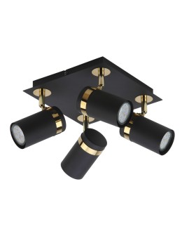 Italux Verano Spotlight/Spot Black matte, gold chrome 4xGU10 35W SPL-2031-4 - product 2