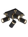 Italux Verano Reflektor/Spot Czarny mat, złoty chrom 4xGU10 35W SPL-2031-4