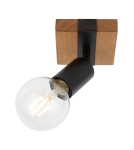 Spotlight ceiling lamps - Italux Molini Spotlight/Spot Black, Wood 1xE27 40W SPL-2079-1 - product 1