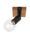 Italux Molini Spotlight/Spot Black, Wood 1xE27 40W SPL-2079-1