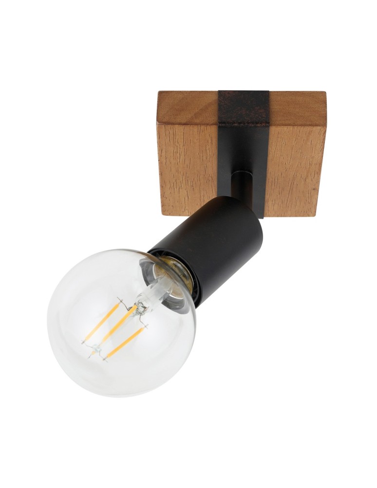 Spotlight ceiling lamps - Italux Molini Spotlight/Spot Black, Wood 1xE27 40W SPL-2079-1 - product kolory-swiatla.pl 2