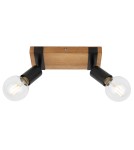 Spotlight ceiling lamps - Italux Molini Spotlight/Spot Black, Wood 2xE27 40W SPL-2079-2 - product 1