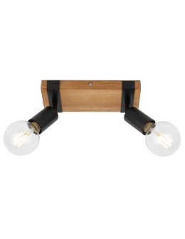 Italux Molini Spotlight/Spot Black, Wood 2xE27 40W SPL-2079-2