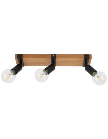 Italux Molini Spotlight/Spot Black, Wood 3xE27 40W SPL-2079-3 - product 2