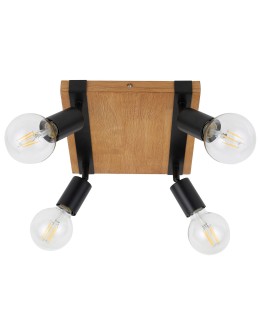 Italux Molini Spotlight/Spot Black, wood 4xE27 40W SPL-2079-4 - product 2