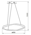 Pendant lamps circles - Zuma Line Girona Pendant Lamp Sand/Nickel Md9190-1M-3Nt - product 3